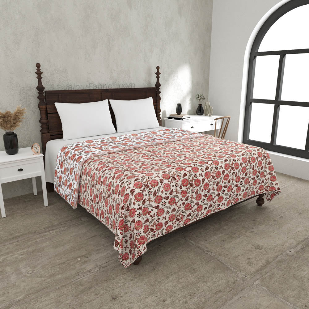 Pink Butterflies Pure Cotton Double Bed Dohar